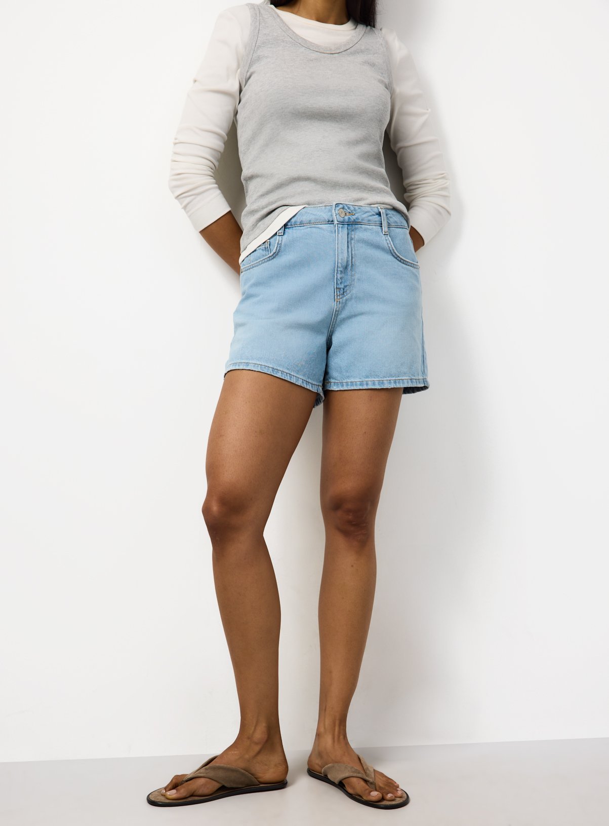 Light Denim A Line Shorts 12 - Image 1 thumbnail